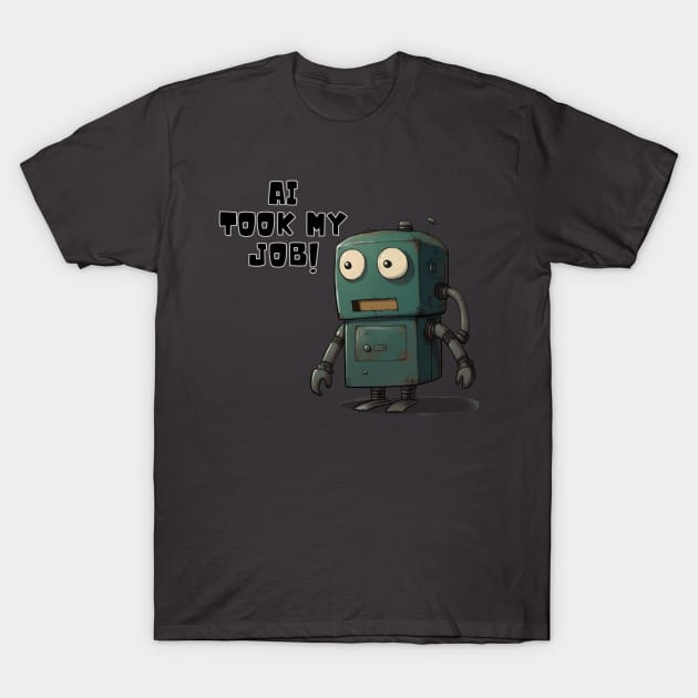 AI Took My Job! (They took my job! meme) T-Shirt by FrenArt